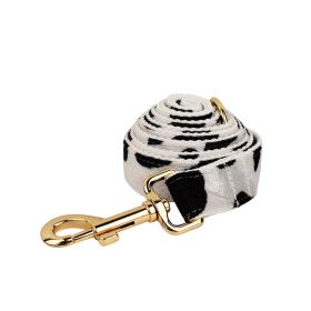 New Cows On White Background Dog Collar Bow Dog Back Suit (Option: Dog Leash-L)