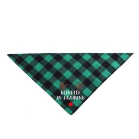 Christmas Pet Saliva Towel DIY Dog Triangle (Option: Green 10-M 20to42cm)