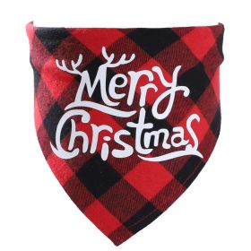 Christmas Pet Saliva Towel DIY Dog Triangle (Option: Red 6-M 20to42cm)