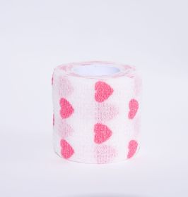 Printed Bandage Pet Out Anti-dirty Adhesive Bandage Non-woven Elastic Bandage (Option: Love-25X45MM)