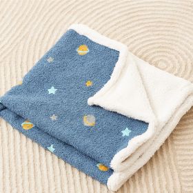 Pet Blanket Autumn And Winter Warm Cat Mat Plaid Carpet Flannel Small Dog (Option: Starry Sky Tour-30x40cm)