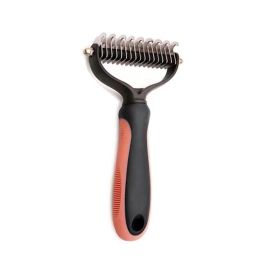 Dogs And Cats Stainless Steel Knife Pet Hair Unknotting Comb (Option: Large Orange-Opp Bag)