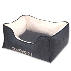 Touchdog 'Felter Shelter' Luxury Designer Premium Dog Bed (Color: grey, size: medium)