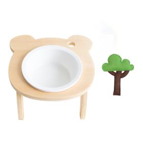 Dining Bowl Pet High Foot Cat Oblique Mouth Food Holder Care Neck (Option: Small Tree Single Bowl)