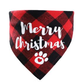 Christmas Pet Saliva Towel DIY Dog Triangle (Option: Red 2-M 20to42cm)