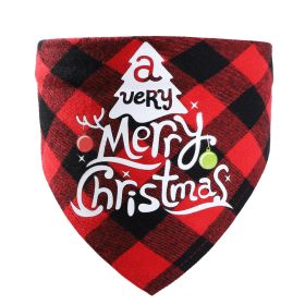 Christmas Pet Saliva Towel DIY Dog Triangle (Option: Red 8-L 25to48cm)