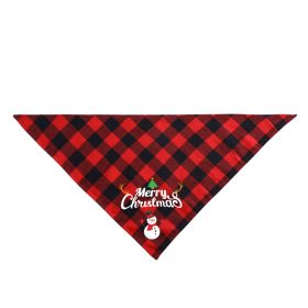 Christmas Pet Saliva Towel DIY Dog Triangle (Option: Red 11-L 25to48cm)